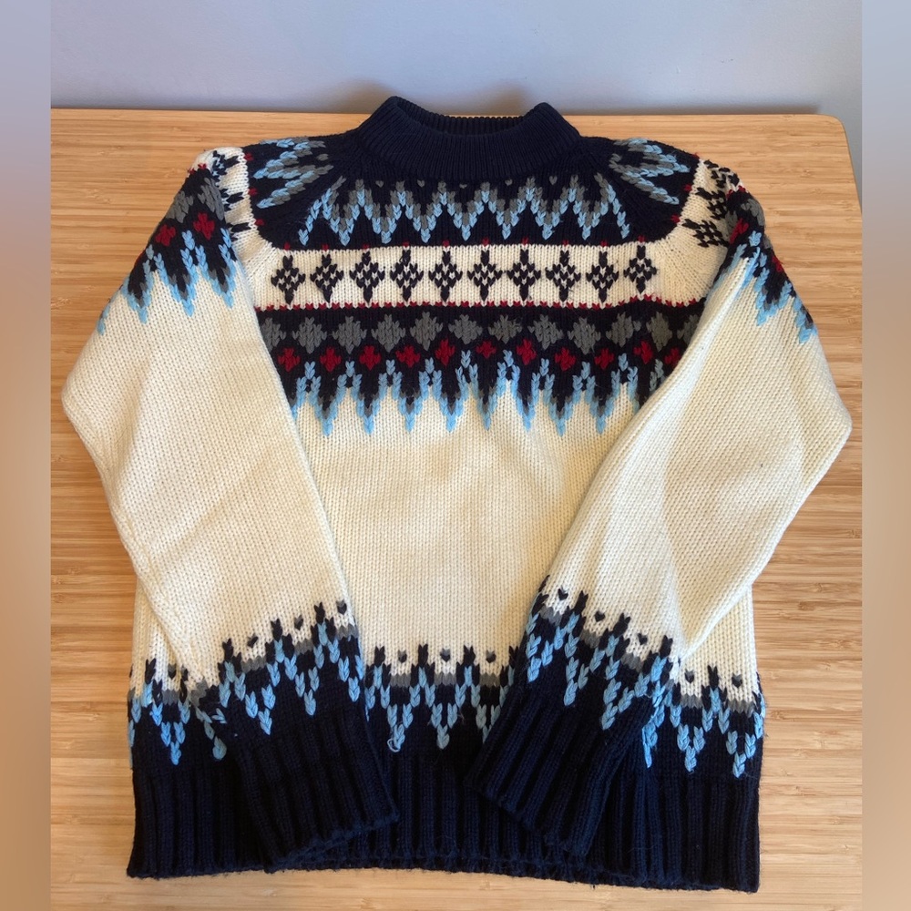 Vintage Munsing Wear Colorful Knit Wool Sweater - Size M or L